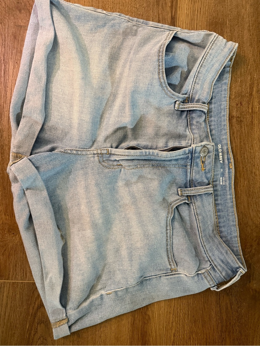 Old Navy Light Blue Rolled-Hem Denim Shorts